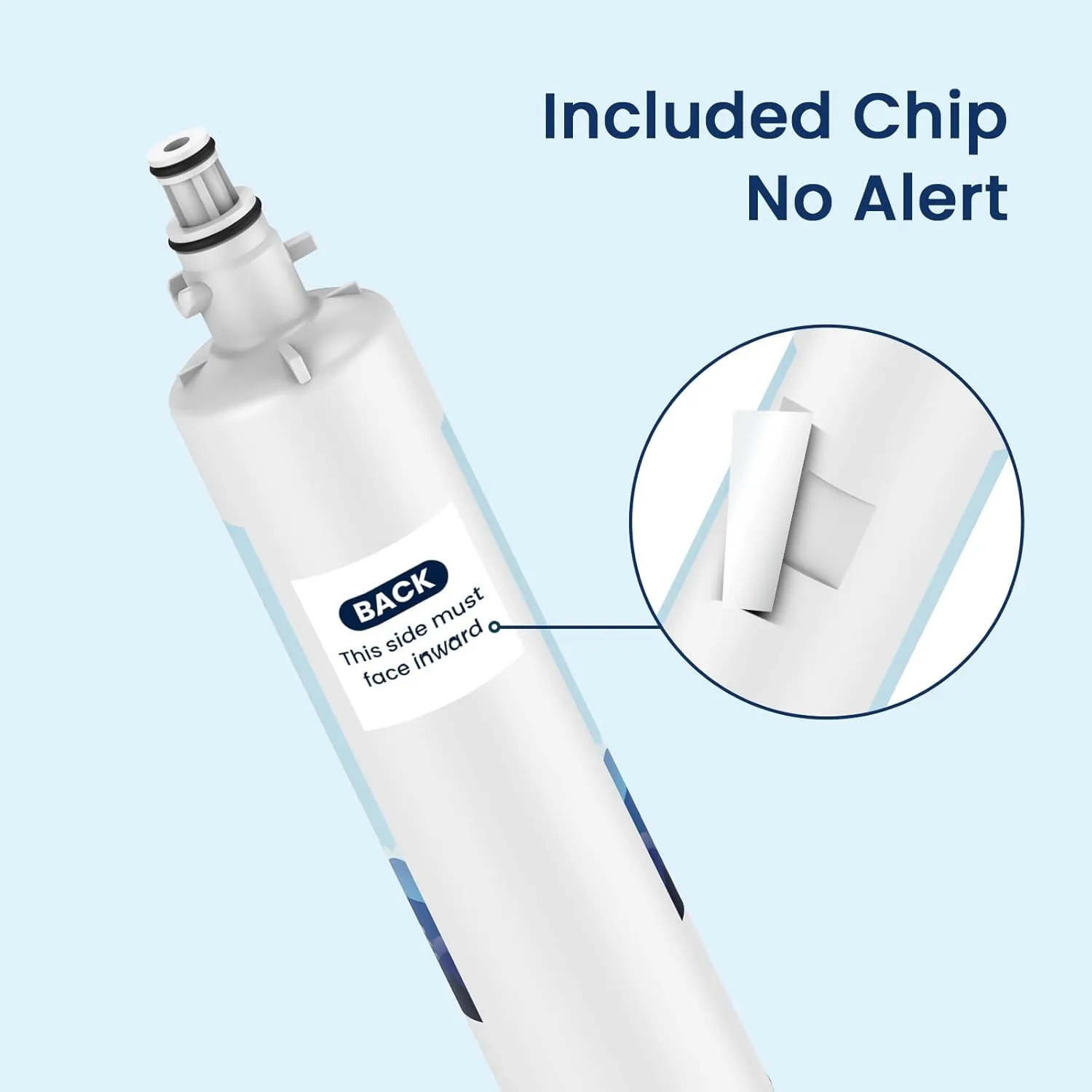 MARRIOTTO Replacement for GE® RPWFE, RPWF (Built-in CHIP) Refrigerator Water Filter, Compatible with GFE28GELDS, PFE28KELDS, PFE28KYNFS, GFD28GELDS, GYE22HMKES, GFE28GYNFS, GFD28GYNFS, Pack of 2