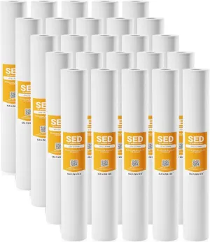 Max Water Slim Blue 5 Micron 20 inch x 2.5 inch Whole House Melt-Blown Polypropylene Sediment Water Filter Replacement Cartridge (Pack of 25)