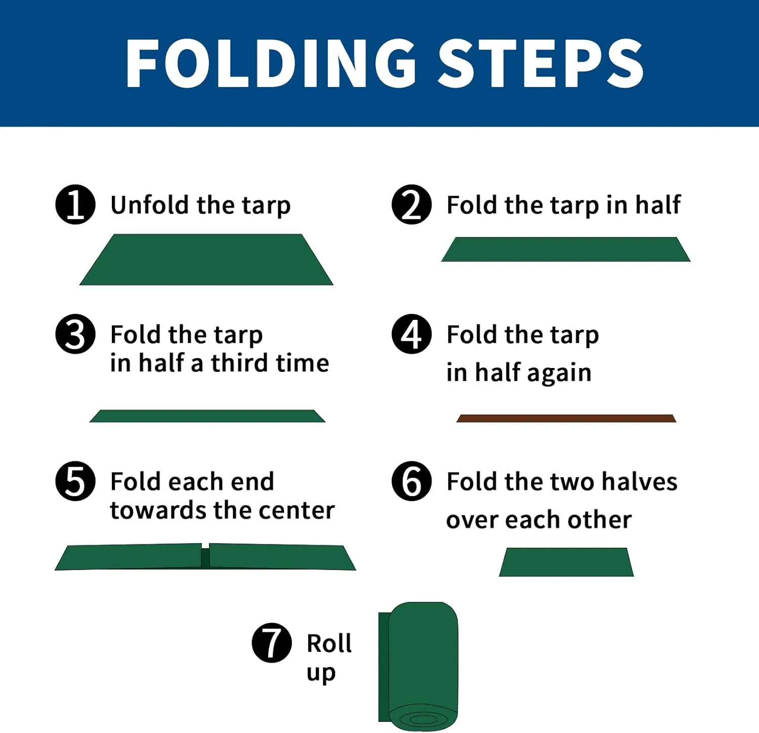 Medium Duty Waterproof 5 Mil. Reversible (Hunter Green/White) Tarp Cover, UV Resistant, Rip and Tear Proof Tarpaulin with Reinforced Edges - for Roof, Camping, Patio, Pool Cover, Boat (10'X15')