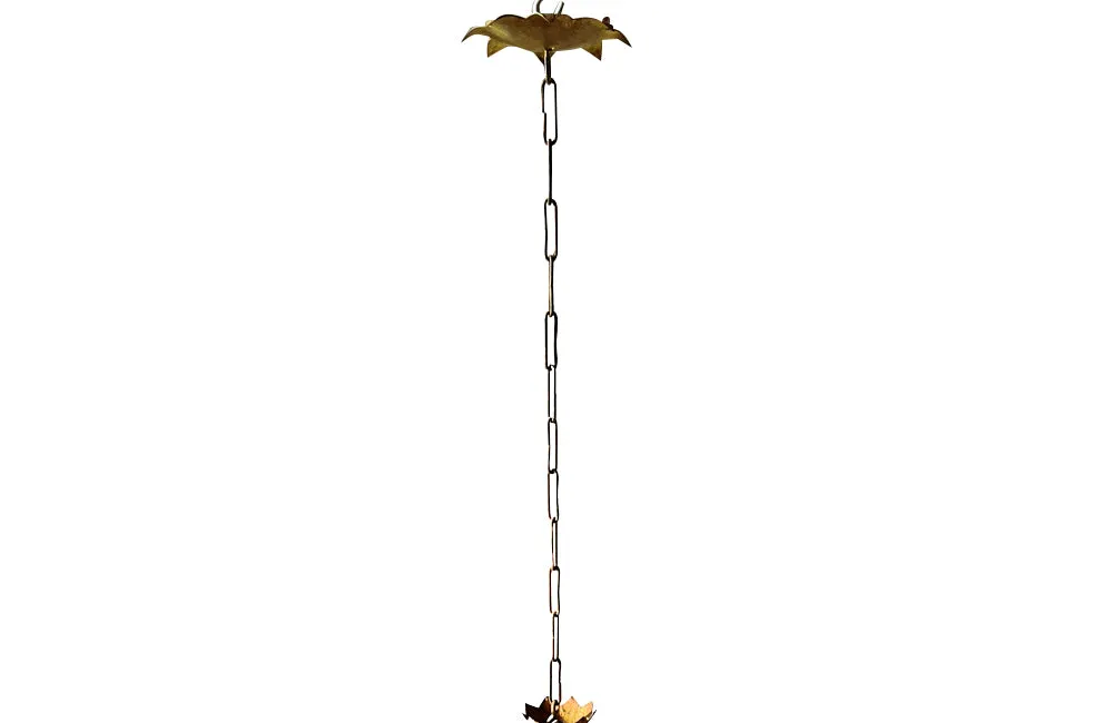 MID CENTURY GILTMETAL HANGING LIGHT