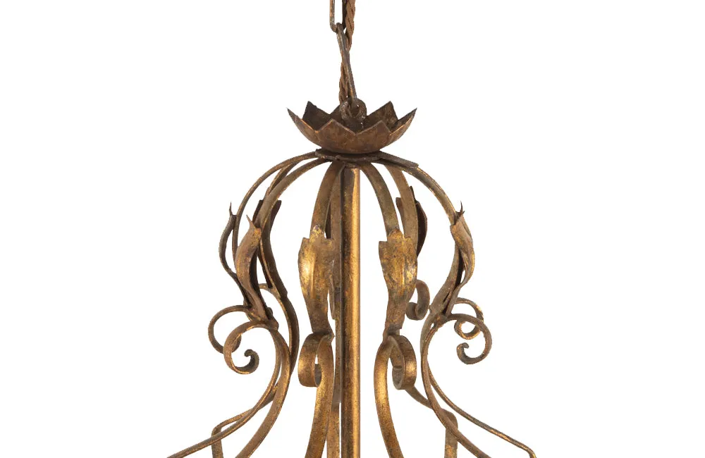 MID CENTURY GILTMETAL HANGING LIGHT
