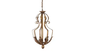 MID CENTURY GILTMETAL HANGING LIGHT