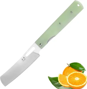 Miki 440A stainless steel Ultra sharp pocket folding Chef knife peeling utility knife fruit knife Natural G-10 Handle Camping BBQ trip Outdoor Portable kitchen knife