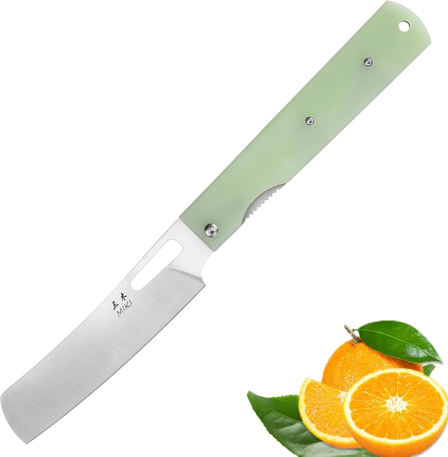 Miki 440A stainless steel Ultra sharp pocket folding Chef knife peeling utility knife fruit knife Natural G-10 Handle Camping BBQ trip Outdoor Portable kitchen knife