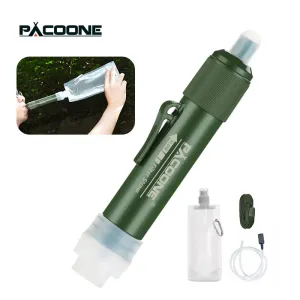 Mini Camping Purification Water Filter Straw with TUP Carbon Fiber Water Bag