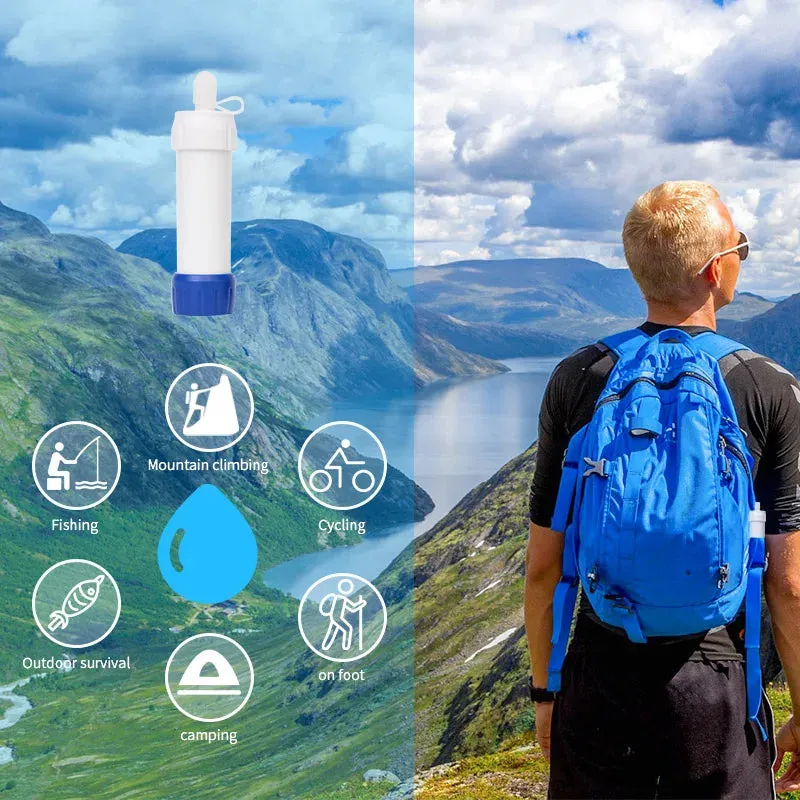 Mini Camping Water Purifier Filter Straw for Outdoor Emergency Travel Hiking