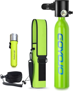Mini Scuba Tank, 6-12 Minutes Diving Tank, Portable Lung Tank Kits with 3000 PSI Max Pressure, Reusable 0.5L Small Scuba Diving Tank Gear Underwater Breathing Training