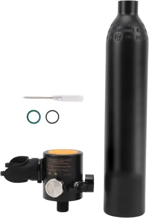 Mini Scuba Tank Portable Diving Oxygen Cylinder 0.5L with Pressure High Density Filter for Snorkeling Scuba Diving Made of Aviation Aluminum Silicone Stainless Steel