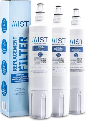 MIST 4204490 Water Filter Replacement for Sub-Zero 4204490, Refrigerator Water Filter compatible with 4290510, InSinkErator F-1000 F-2000 (3 pack)