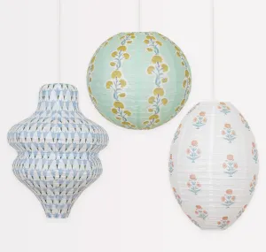 Molly Mahon Hanging Lanterns - Green & Blue