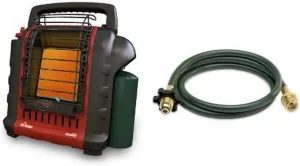 Mr. Heater F232000 MH9BX Buddy 4,000-9,000-BTU Indoor-Safe Portable Radiant Heater and Mr. Heater Buddy Series Hose Assembly - 10-ft., Model# F273704 Bundle