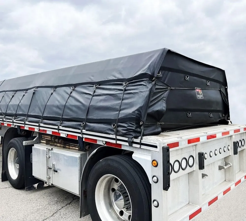 Mytee Products 2 Pack Truck Flatbed Tarps Combination 18oz/14oz Lumber Tarp 24x27 (8' Drop) - Red