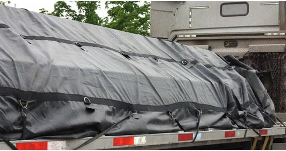 Mytee Products 2 Pack Truck Flatbed Tarps Combination 18oz/14oz Lumber Tarp 24x27 (8' Drop) - Red