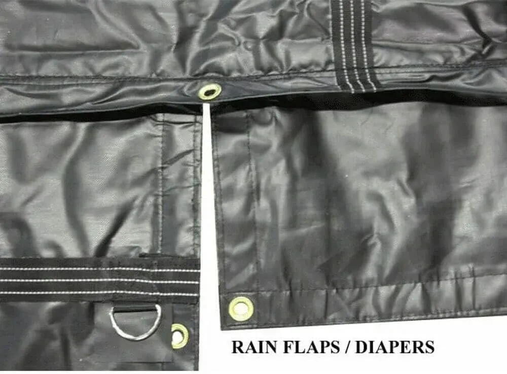 Mytee Products 2 Pack Truck Flatbed Trailer Tarps Combination Lumber Tarp 24x27 (8' Drop) - Black