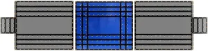 Mytee Products 24'x18' 3 Piece Flatbed Trailer Lumber Tarp with 8 FT Drop - Heavy Duty Black/Blue 18 Oz Vinyl Waterproof Tarp for Truck/Trailers to Protect Cargo from Wind, Rain, Snow and Sun