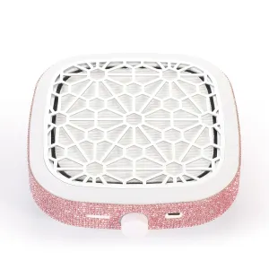 Nail Dust Collector,Compact Vacuum Fan Rechargeable Dust Collector Extractor, Powerful Dust Suction Machine for Acrylic Gel Polish Manicure Pedicure for Nail Salon&Home, Pink