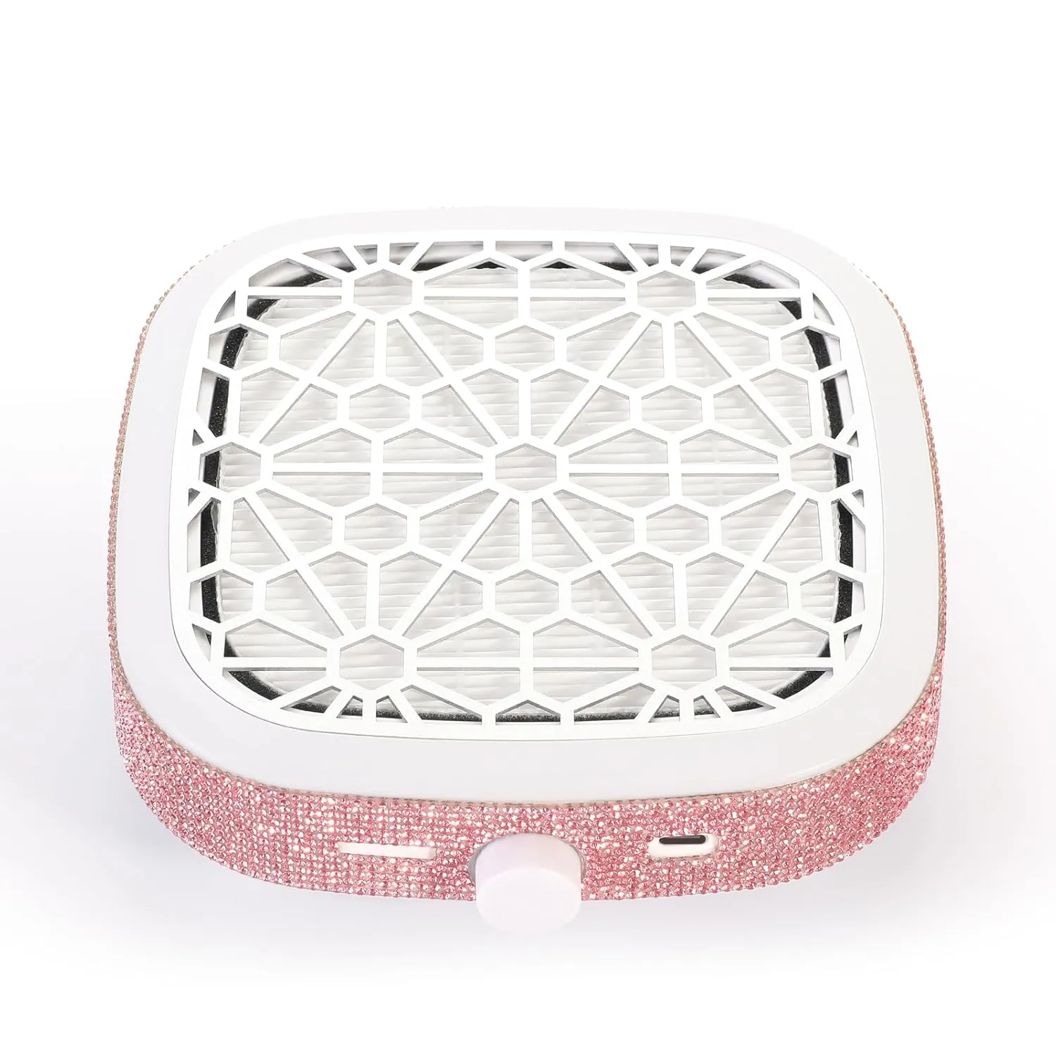 Nail Dust Collector,Compact Vacuum Fan Rechargeable Dust Collector Extractor, Powerful Dust Suction Machine for Acrylic Gel Polish Manicure Pedicure for Nail Salon&Home, Pink