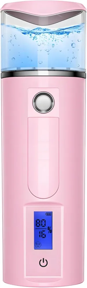 Nano Mister for Eyelash Extensions, Portable Facial Mister for Skincare, 40ML Water Tank, UV Blue Light Sterilization USB Rechargeable, Perfect for Beauty Care and Hydration