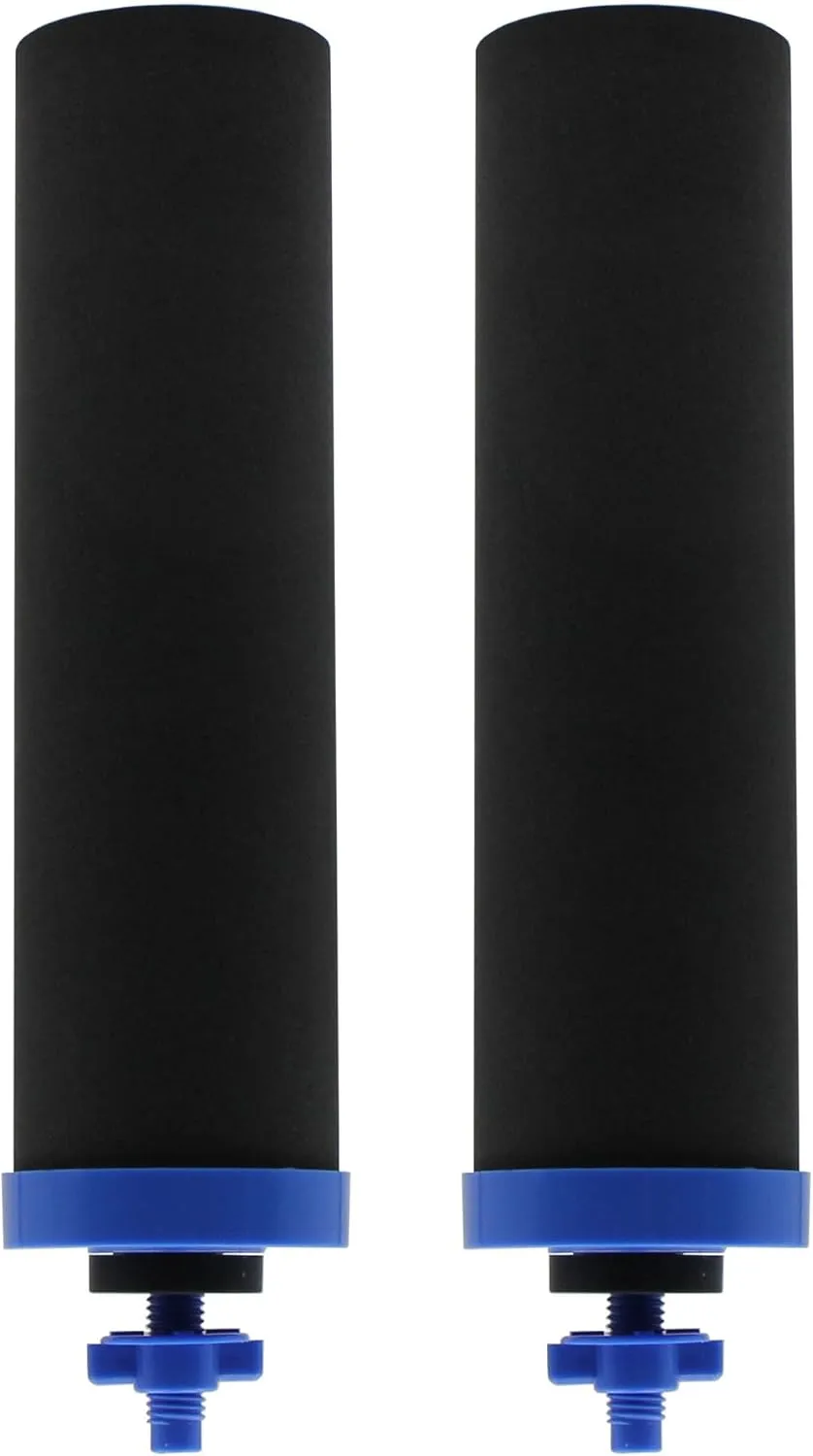 [New Upgraded] Renami 0.01μm Ultra-Filtration Gravity Water Filter Replacement for BB9-2® Black Activated Carbon Filters, Compatible with Berkey® Travel, Large, Royal, Crown Series, Pack of 2