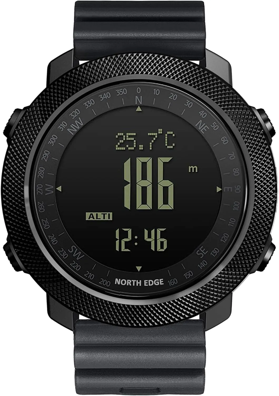 NORTH EDGE Military-Watch for Men - Tactical Survival Watch, Men's Women's Digital Wrist Watches for Sports Outdoors, Pedometer, Compass, Calories, Durable Nylon Band