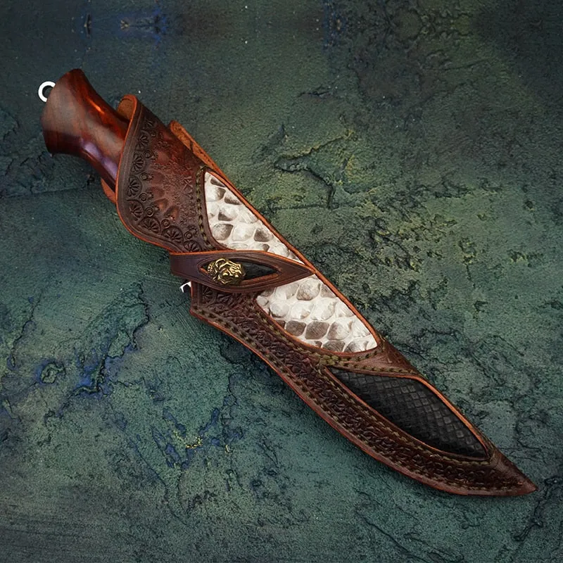Northern-Style Damascus Steel Outdoor Knife