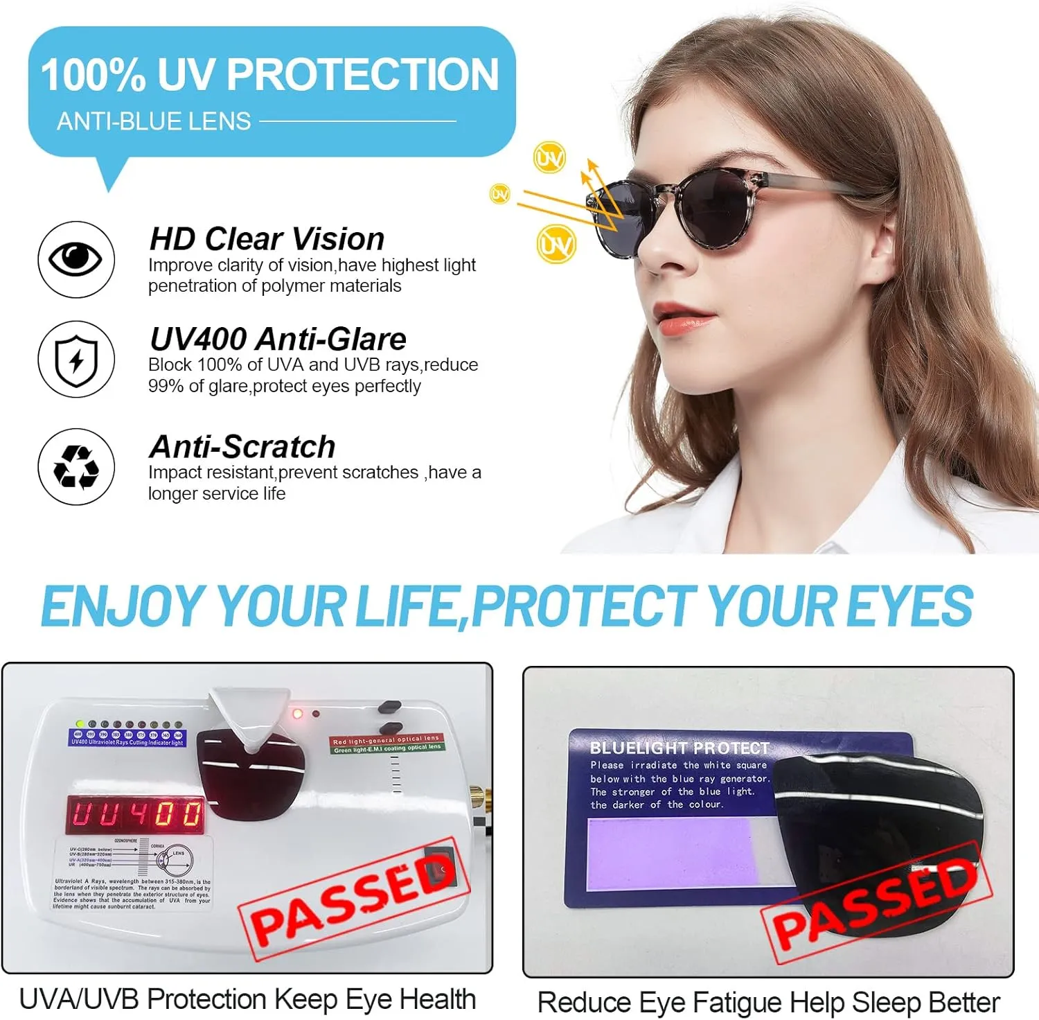 OCCI CHIARI Stylish Bifocal Reading Glasses Lightweight Round Fashion Sunglasses Readers for Women Black flower  1.50