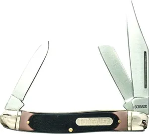 Old Timer 858OT Lumberjack 7.4in Traditional Folding Pocket Knife with 3 High Carbon Stainless Steel Blades, Sawcut Handle, and Convenient Size for EDC, Whittling, Camping, Hunting, and Outdoors