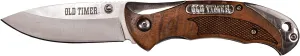 Old Timer 900OT Assisted Opening Pocket Knife 6.85in High Carbon S.S. 2.9in Drop Point Blade, Ironwood Handle, Nickel Silver Caps, and Satin Blade Finish for Hunting, Camping, EDC, and Outdoors