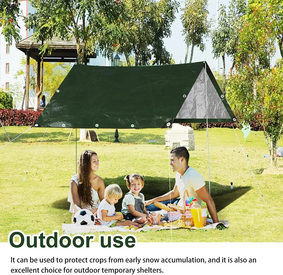 Onarway Poly Tarps Waterproof for Outdoor: Green Tarpaulin 6Mil Thicken 10x10 Ft 2Packs- Anti-UV Waterproof Tarp Cover with Grommets Multipurpose for Boat Pool Roof Camping