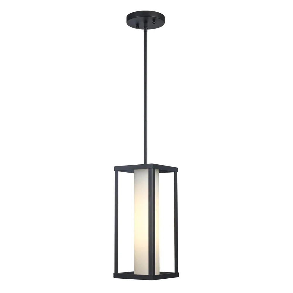 One Light Hanging Lantern in Black