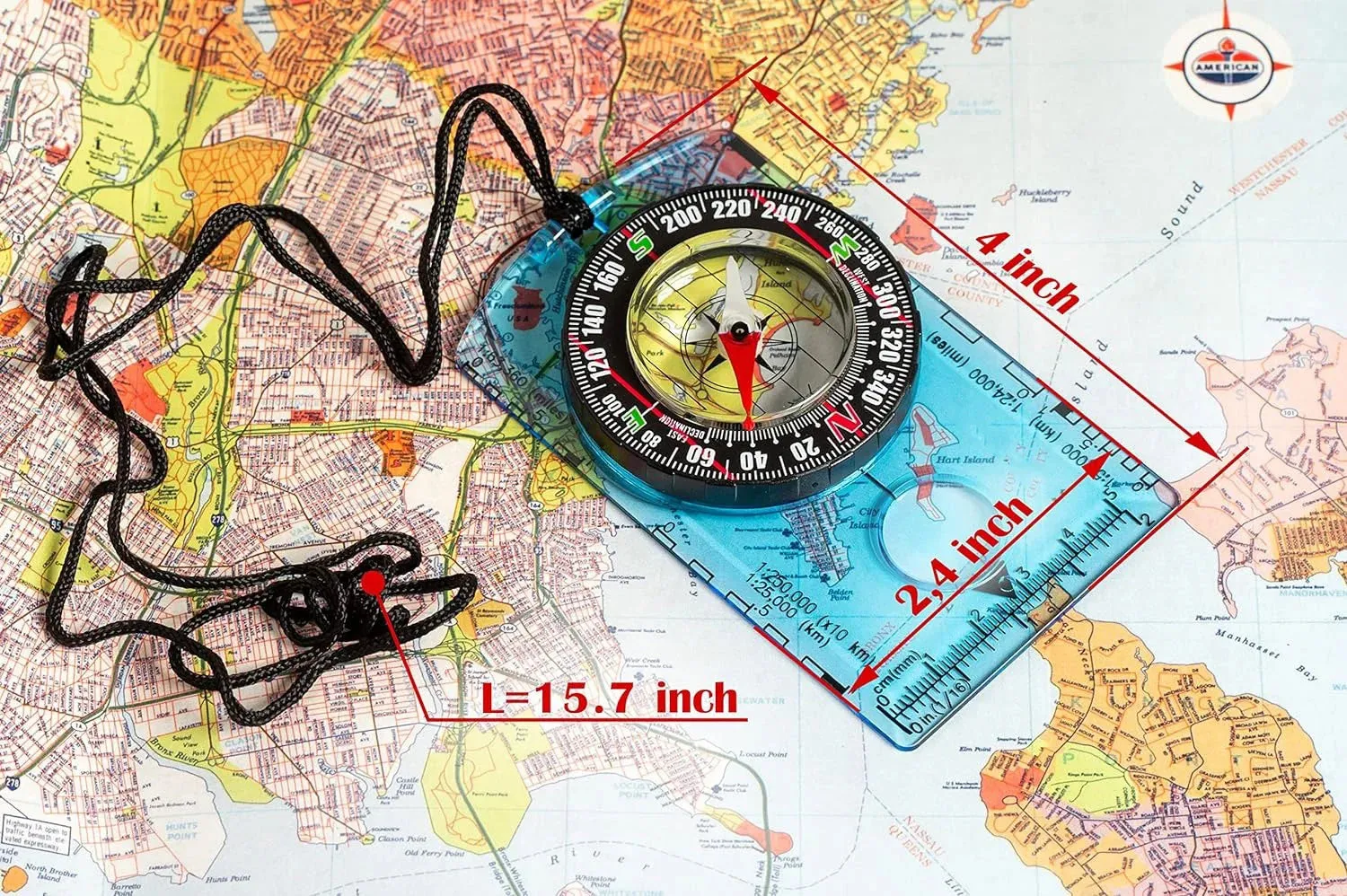 Orienteering Compass - Hiking Backpacking Compass | Advanced Scout Compass for Camping & Navigation - Baseplate Survival Tool