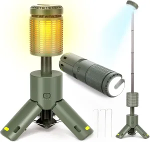 Outdoor Camping Light Telescopic, Flash Light Lantern with Magnetic Base, 10000mAh USB C Rechargeable IPX7 Work Light, Brightness & Color Temperature