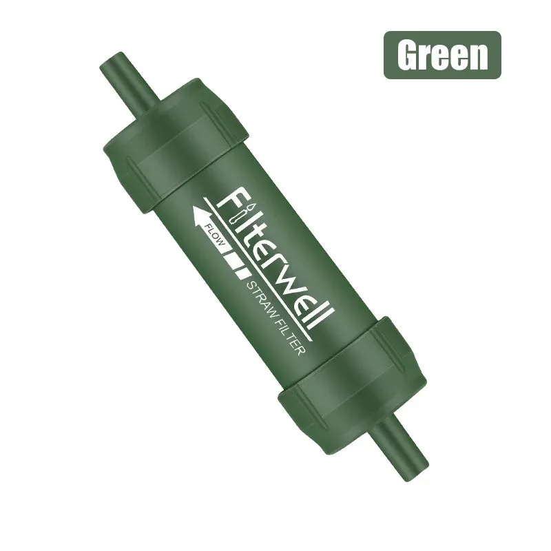 Outdoor Mini Water Filter Straw - Essential for Camping and Emergency Water Purification