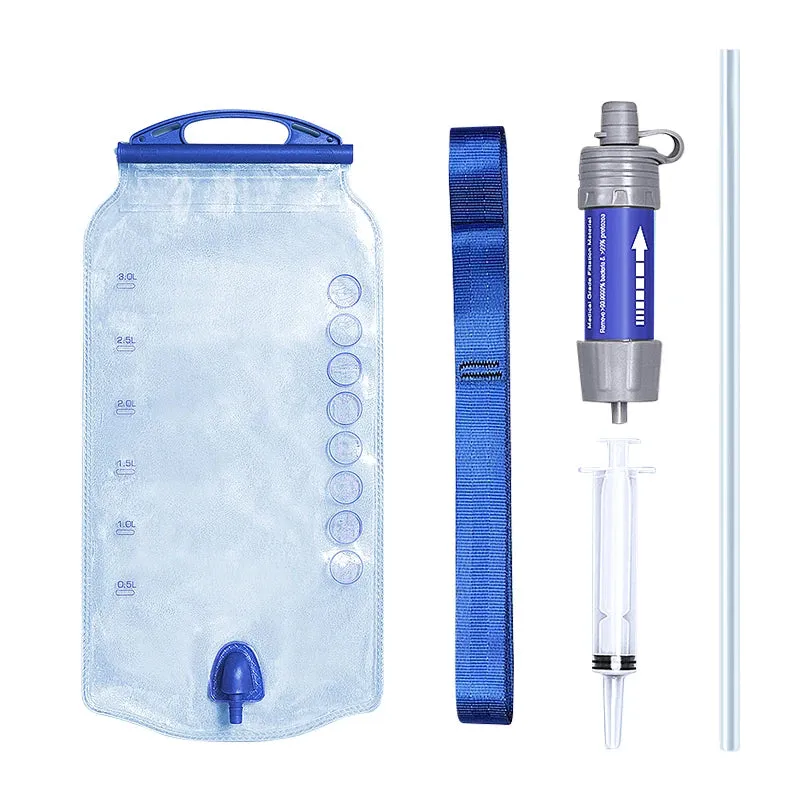 Outdoor Purification Water Filter Straw - Essential Camping Equipment Water Purifier for Survival and Emergency Supplies