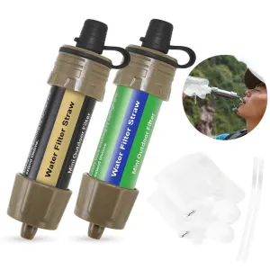 Outdoor Water Filter Straw for Emergency Preparedness Camping Traveling