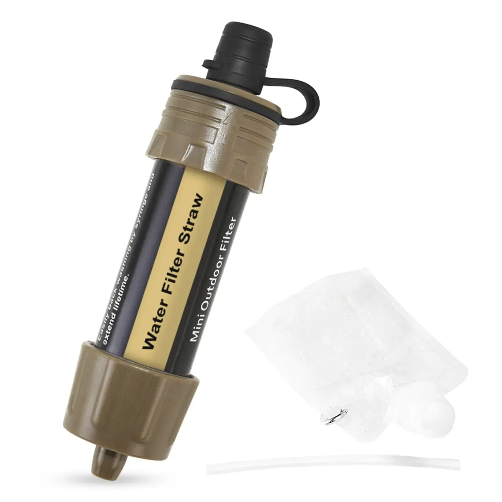 Outdoor Water Filter Straw for Emergency Preparedness Camping Traveling