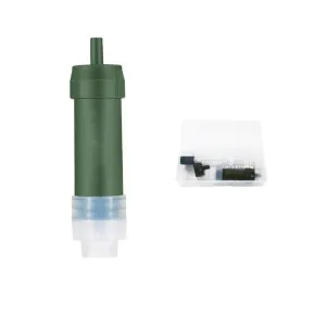 Outdoor Water Source Direct Drinking Water Purifier Filters 99% of Bacterial deposits Portable Outdoor Survival Tool,Green,One Size