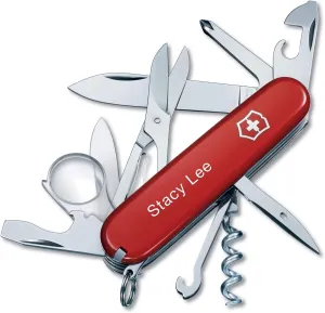 Personalized Red Explorer Swiss Army Knife by Victorinox