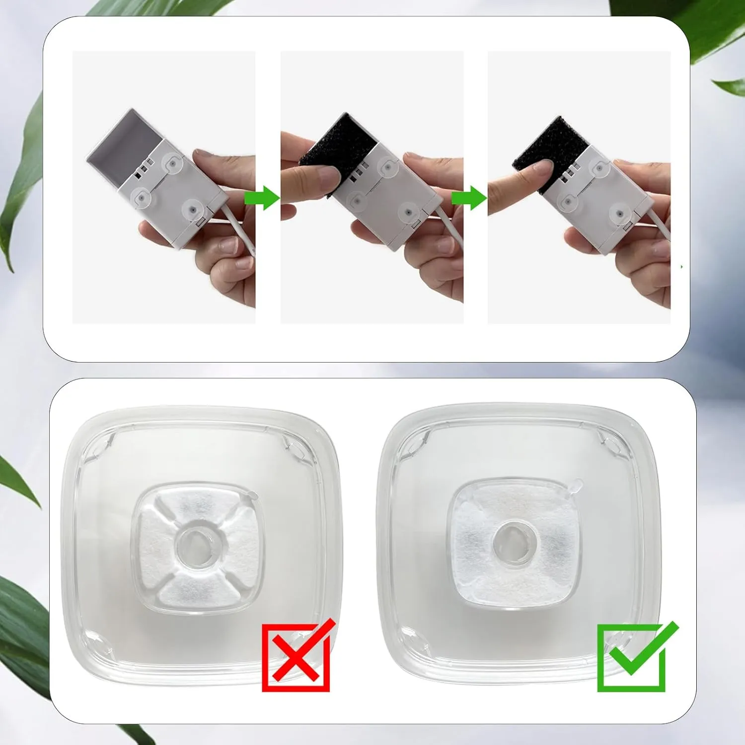 Pet Fountain Filters Compatible with 95Oz/2.8L Dog Water Fountain, Cat Water (16 Carbon filters 16 Sponge filters)