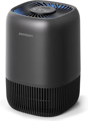 POMORON Air Purifiers for Bedroom Home, Air Filter Cleaner with Fragrance Sponge, H13 True HEPA Filter for Smoke, Allergies, Pollen, Pet Dander, Odor, Dust, Portable Air Purifier for Bedroom Office