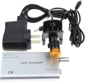Portable 5W LED Head Light Headlight Rechargeable for Loupes Binocular Loupes (Silver)