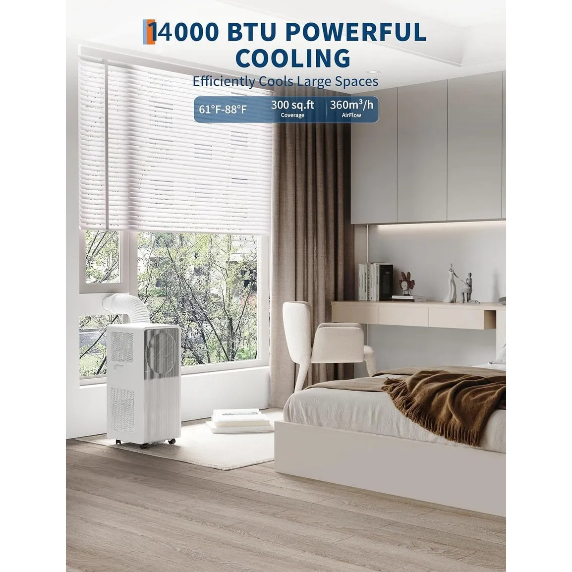 Portable Air Conditioner for Indoor Rooms, 3-In-1 AC Unit for Bedroom