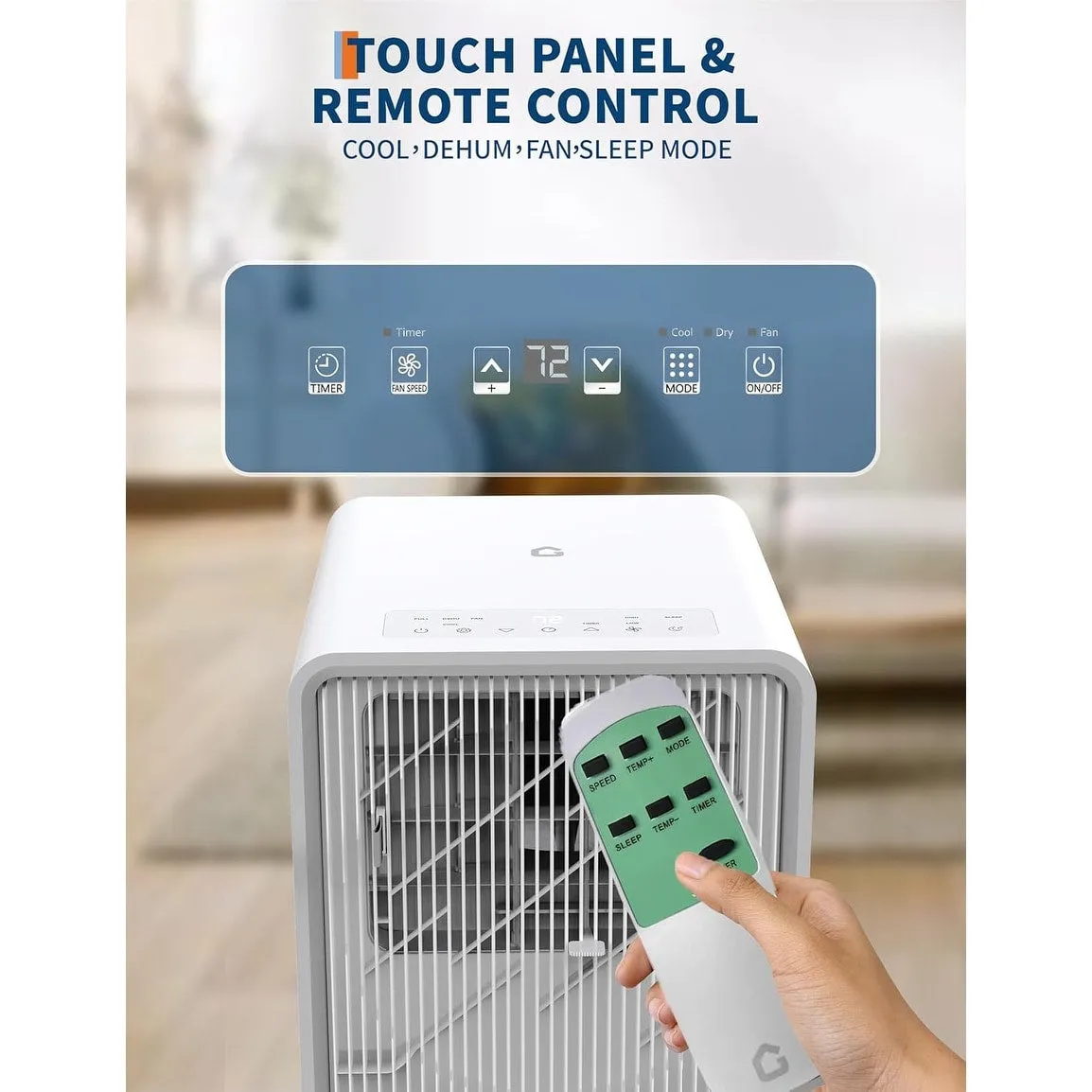 Portable Air Conditioner for Indoor Rooms, 3-In-1 AC Unit for Bedroom