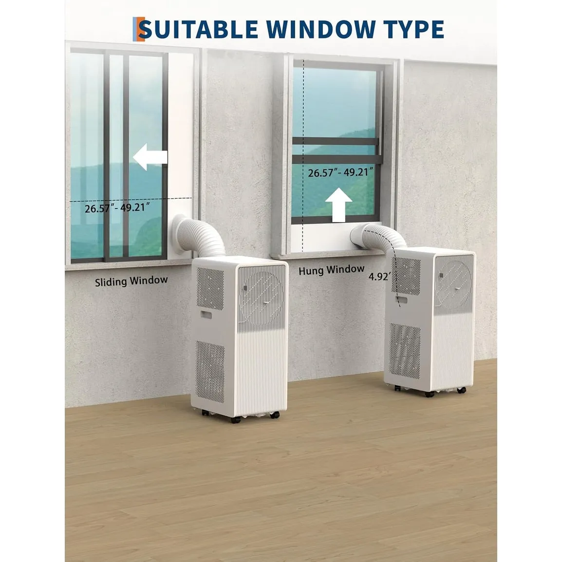 Portable Air Conditioner for Indoor Rooms, 3-In-1 AC Unit for Bedroom