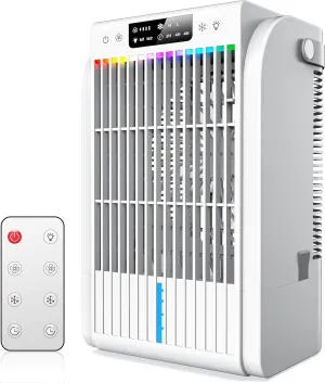 Portable Air Conditioners Fan,JYew AI Evaporative Mini Room Air Conditioners,Portable AC Unit Air Cooler with 4 in 1 Humidifier Fan Conditioner with 1500ML, 3 Speed AC Portable for Room (White)