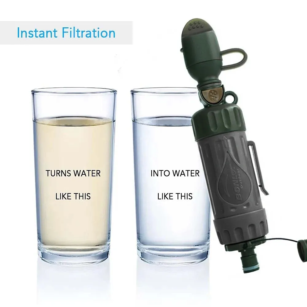 Portable Water Filter Straw - Multi-Functional Drinking Water Purifier
