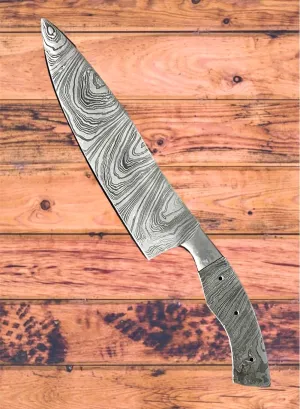 Poshland BBC-664 Custom Handmade Damascus Steel 8 Inches Chef blank Blade, kitchen blank blade