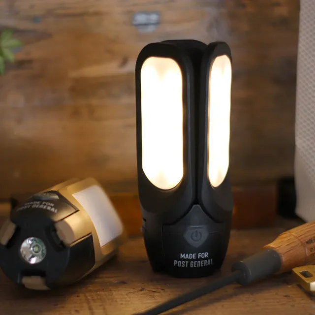 Post General Tri-Panel Solar Charged LED Light - Olive