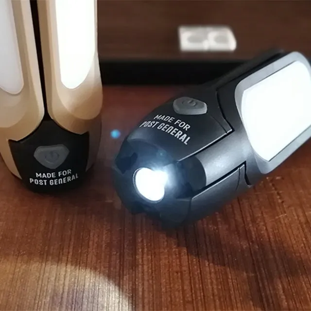 Post General Tri-Panel Solar Charged LED Light - Olive