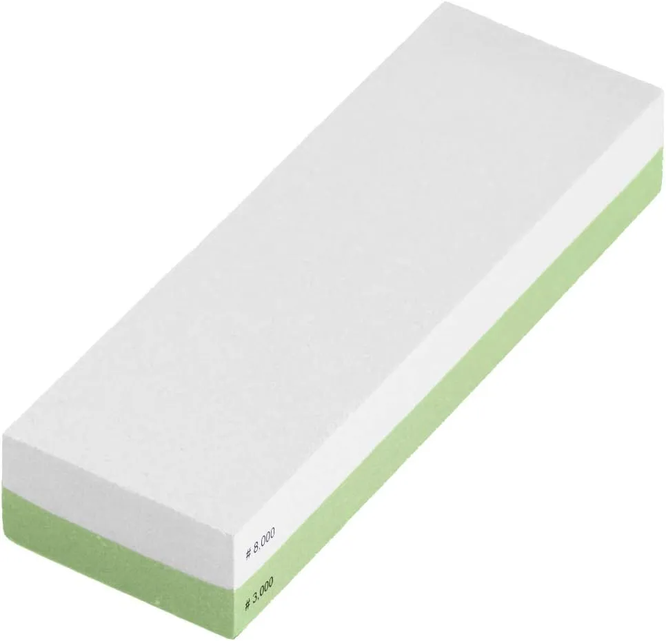 POWERTEC Sharpening Stone, Dual Sided 3000/8000 Grit Whetstone, Knife Sharpener Stone for Chef Knife, Kitchen Knife, Pocket Knife & Blade (71583)